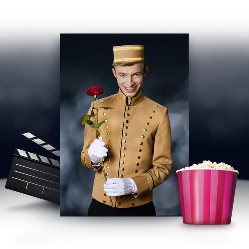 Page mit Rose